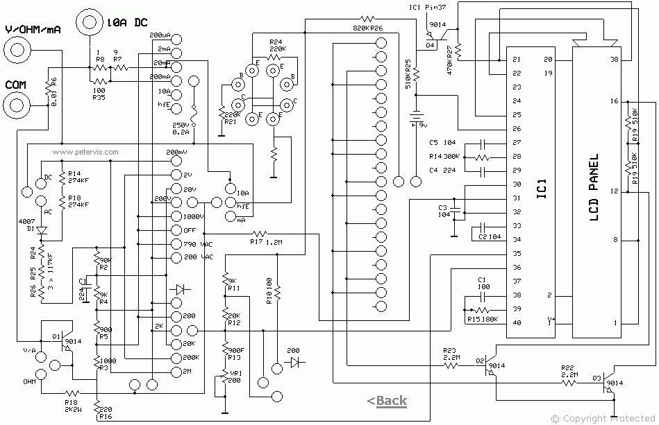 [es] - ICL7107 DT-830b Pinout